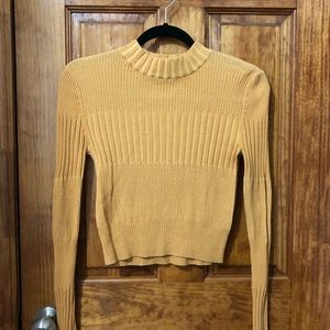 AEO Mustard Yellow Mock-neck Top (size M)